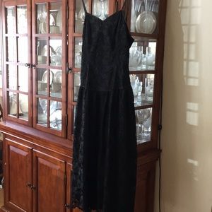 Vintage black lace dress (1980s)